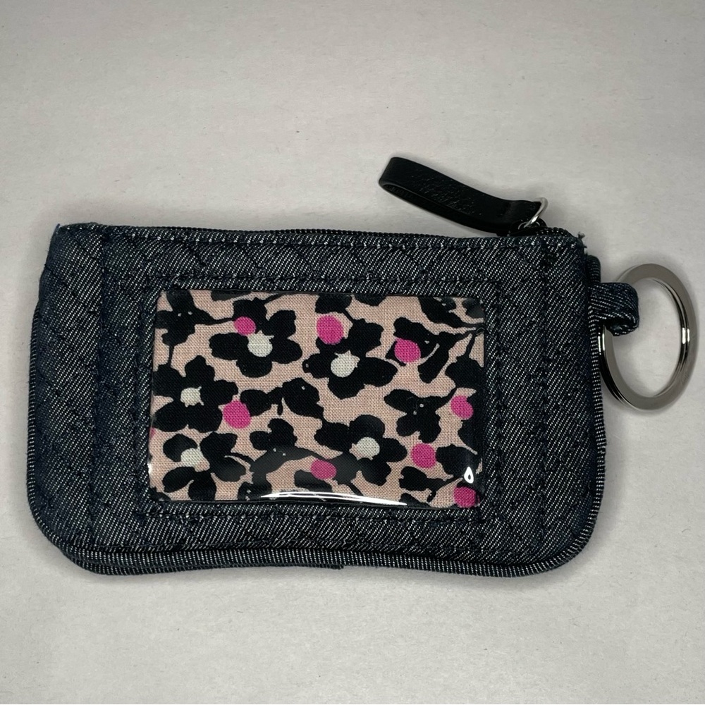 Vera Bradley Wallet With Key Ring Quilted Denim Small - Picture 2 of 10